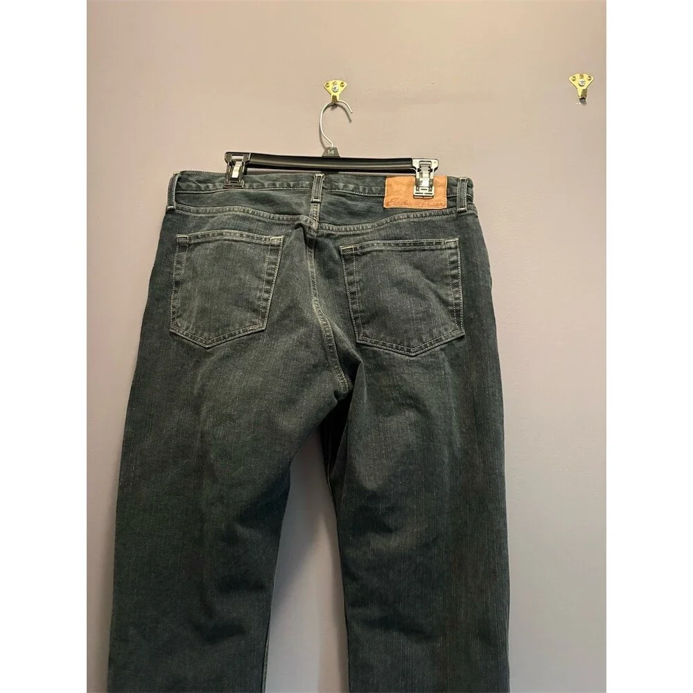 Eddie Bauer Jeans Mens 34x34 Dark Blue Lined Straight Leg 5-Pocket Denim